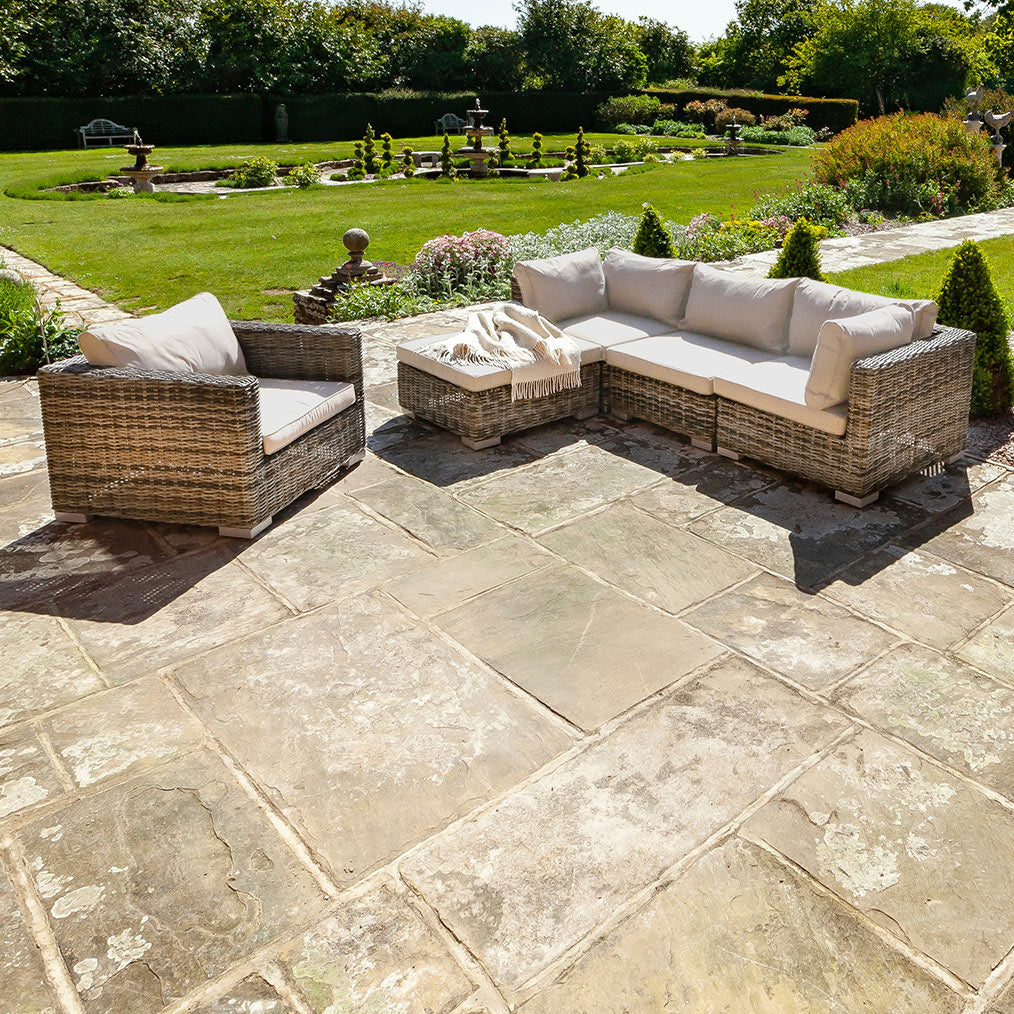 Livingstone 3 Seater Sofa Set With Armchair & Footstool