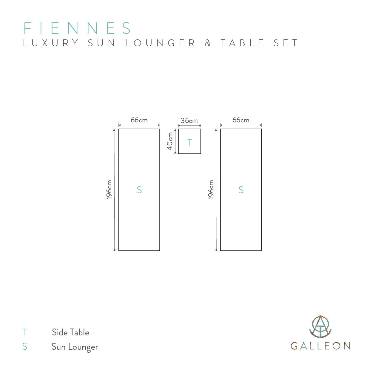 Fiennes Luxury Sun Lounger and Table Set