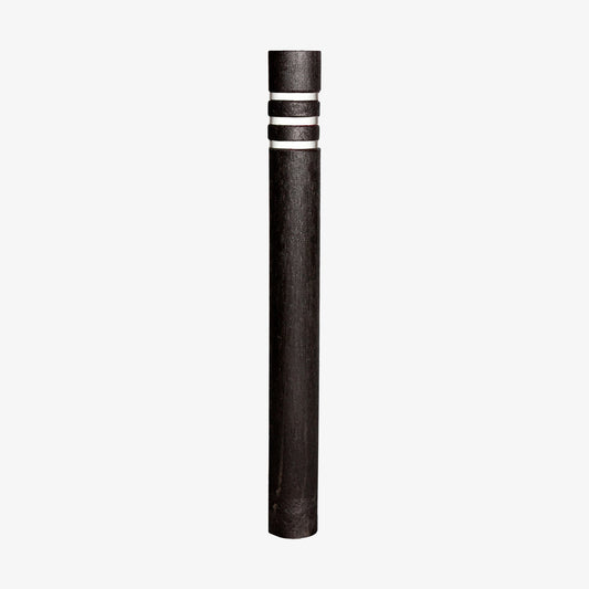 Flat Top Bollard - 3 White Band