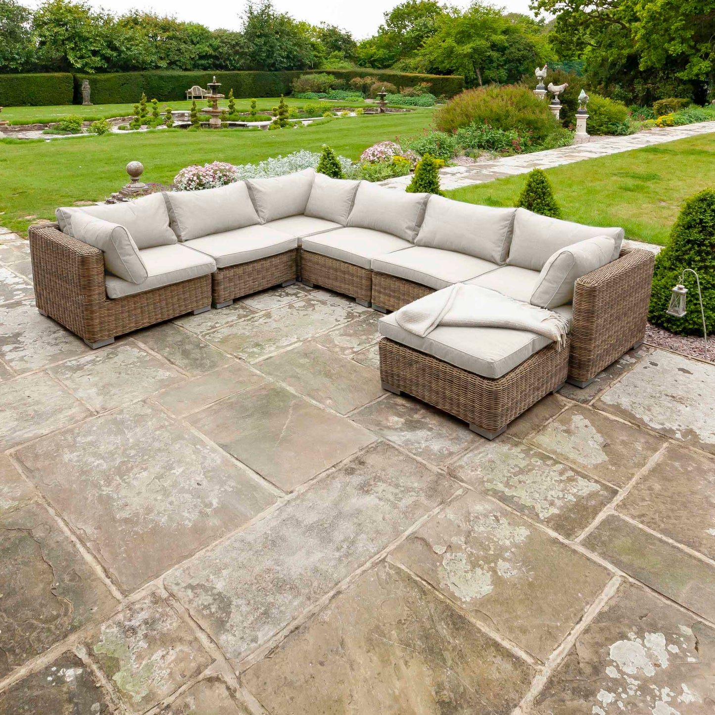 Livingstone 6 Seater Sofa Set With Footstool