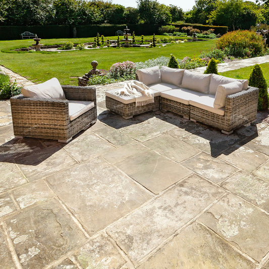 Livingstone 3 Seater Sofa Set With Armchair & Footstool
