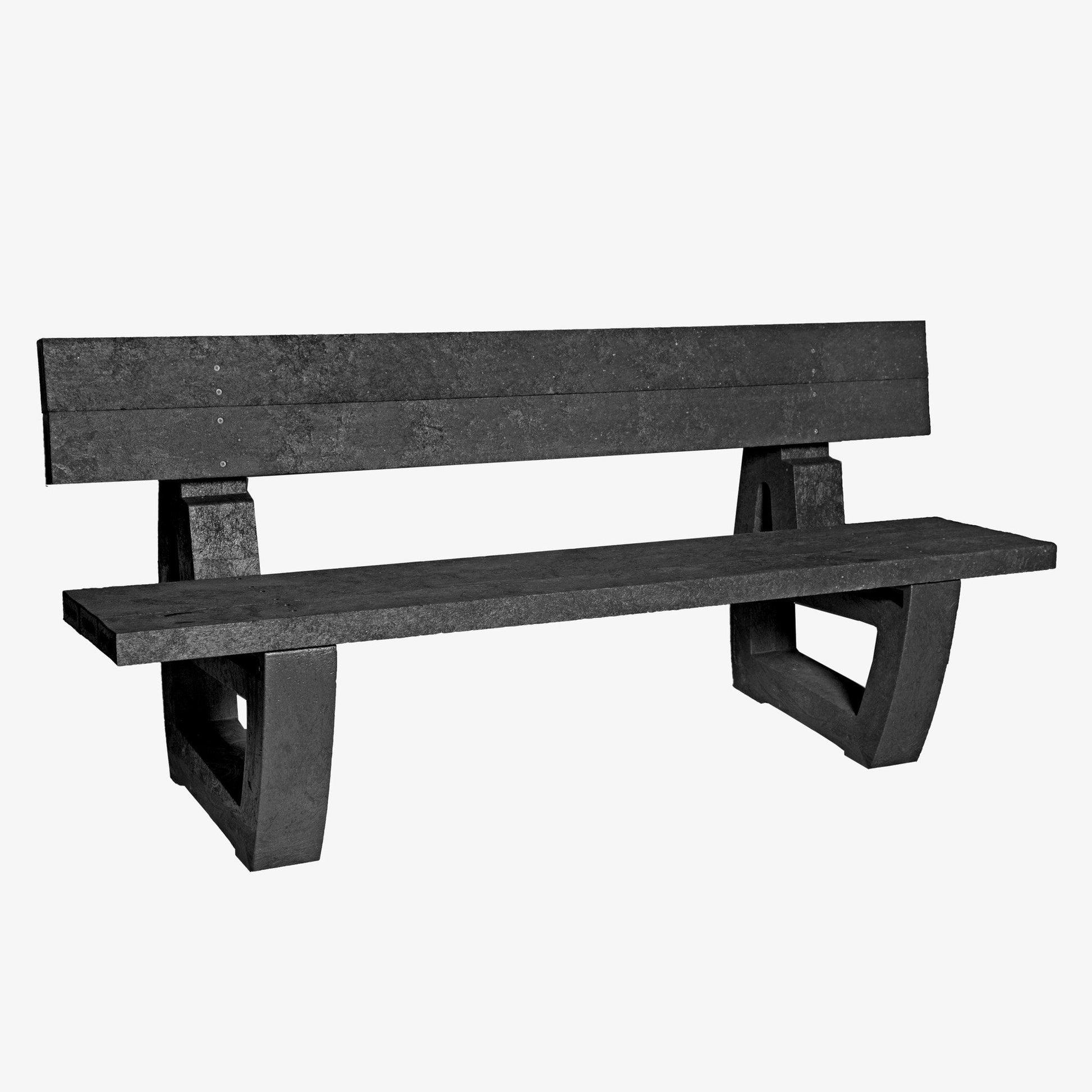 Manticore Lumber black recycled plastic bench