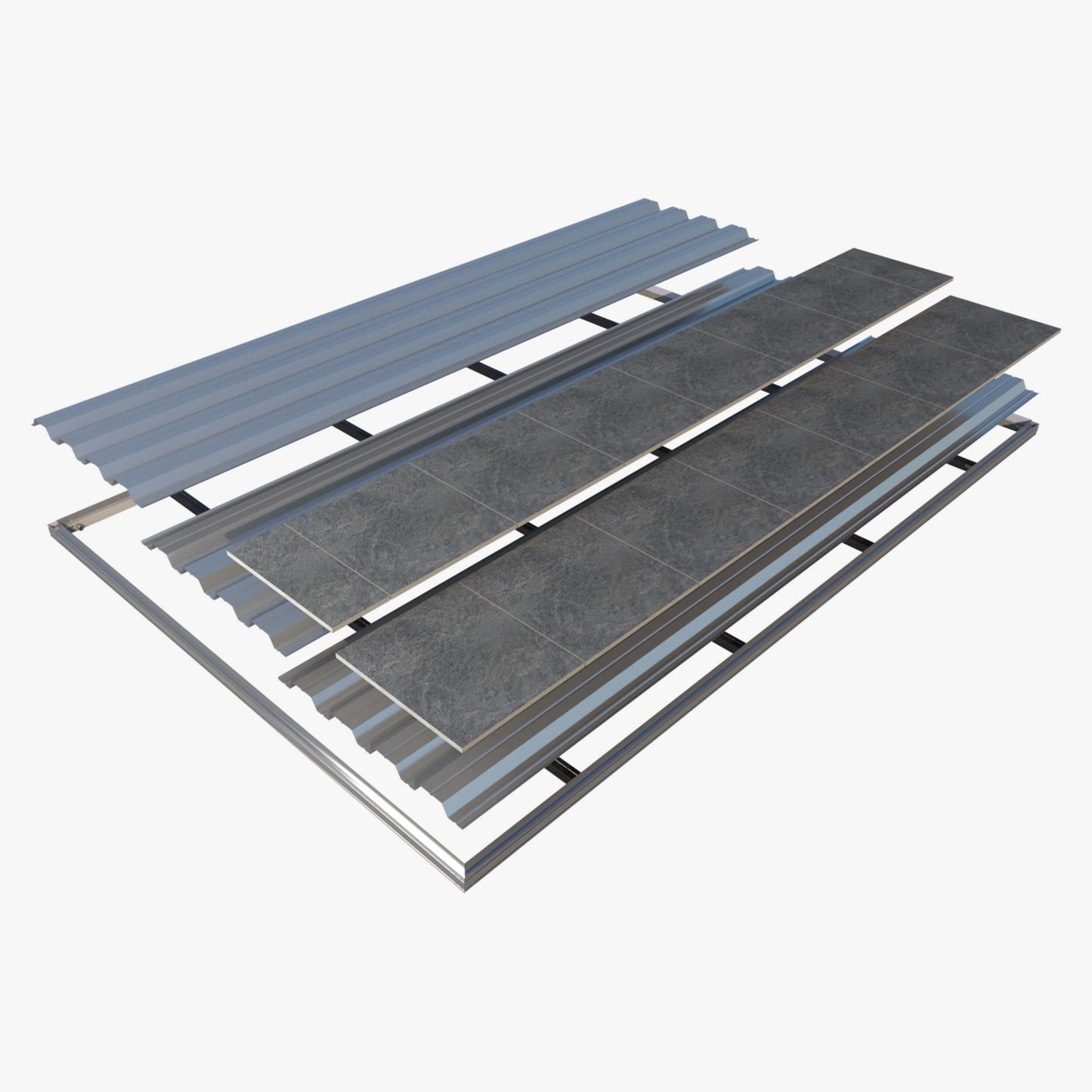 Porcelain Paving Open Steel Wind Uplift